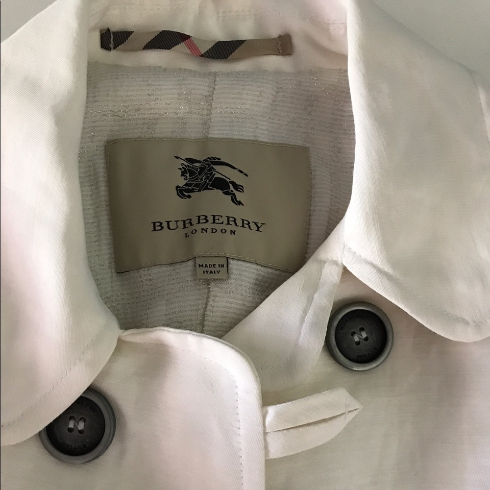 Burberry linen trench coat